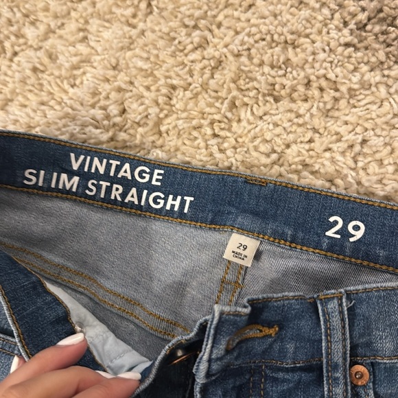 Vintage Slim JCrew Blue Straight Jeans Size 29 - Picture 2 of 4